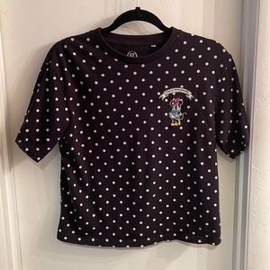 Disney X Uniqlo Minnie Mouse Loves Dots Cropped T-Shirt - Size Small